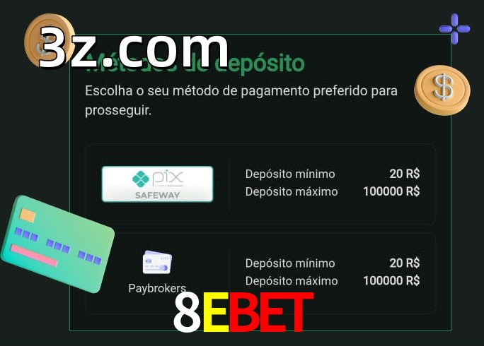 O cassino 8EBETbet oferece uma grande variedade de métodos de pagamento